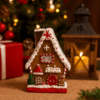 Casinha Gingerbread de Resina 18cmx10cm Casa Natale