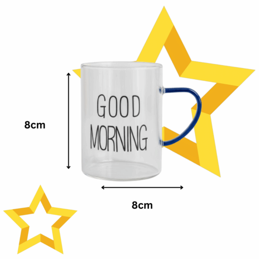Caneca de Vidro Good Morning 8x8cm