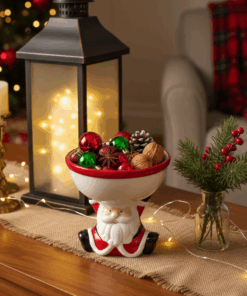 Petisqueira Natalina Noel Feliz 15x15x15cm Casambiente