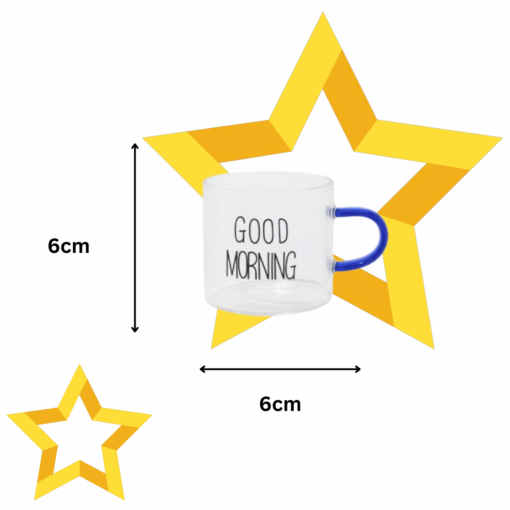 Caneca de Vidro Good Morning 6x6cm