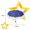 Guarda-chuva azul marinho estampado 60cm