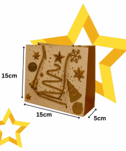 Sacola de Papel Decorada Natalina Branca