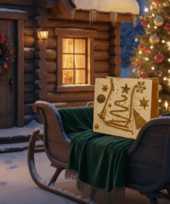 Sacola de Papel Decorada Natalina Branca