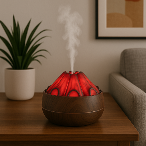 Umidificador de Ar Design Lenha Acesa 300ml