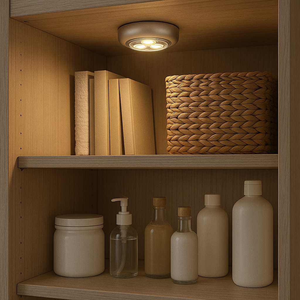 Luminária Portátil LED com Adesivo Luz de Toque sem Fio