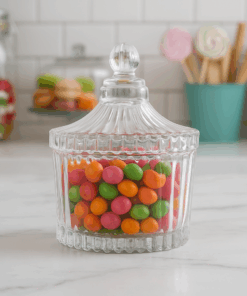 Bomboniere de Vidro com Textura em Alto Relevo 9,5x6cm