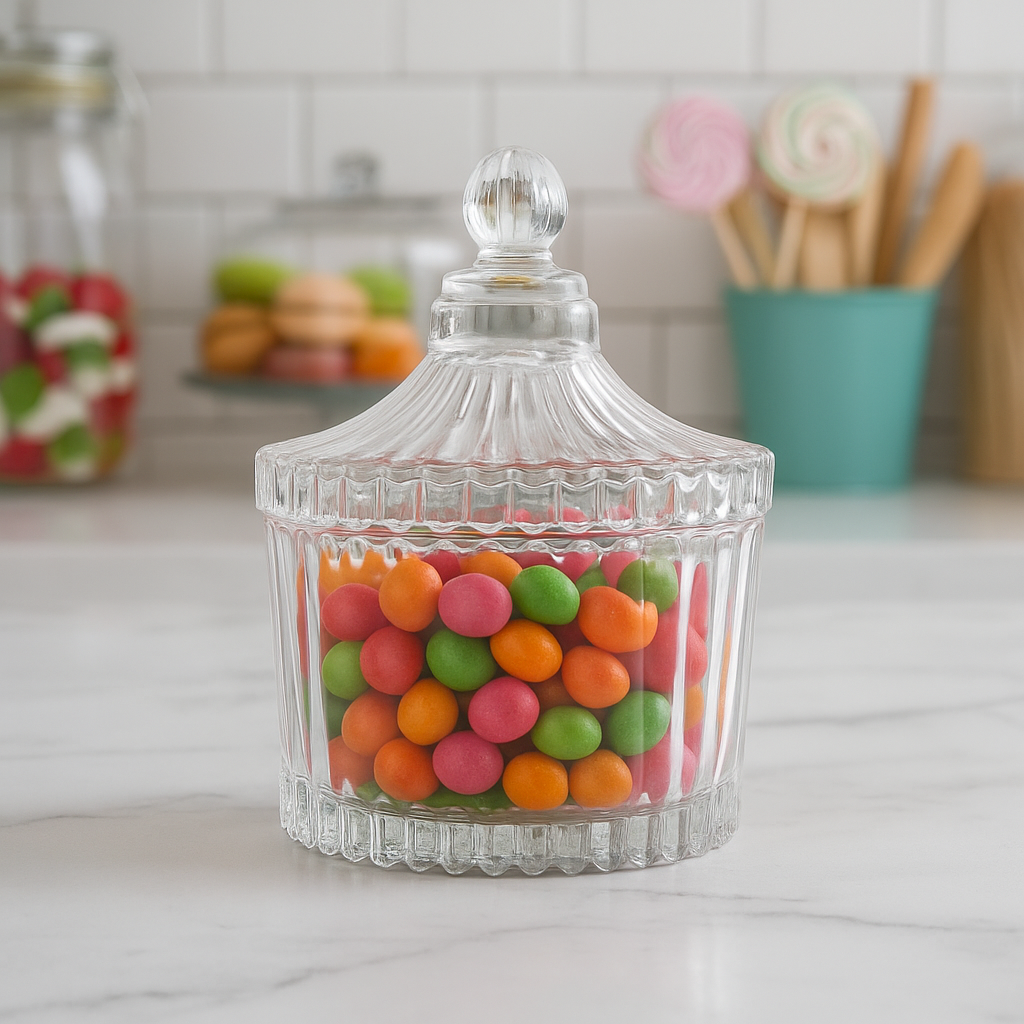 pote Bomboniere de Vidro Decorativa 9,5x6cm
