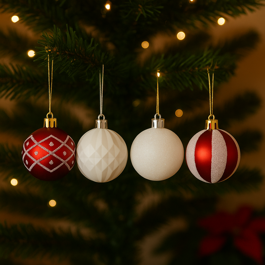 Kit com 24 Bolas Decorativas de Natal Casambiente