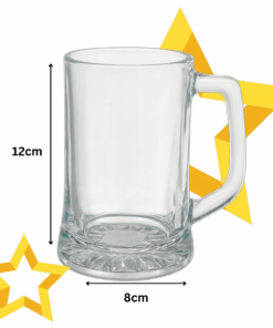 caneca de vidro tamanho