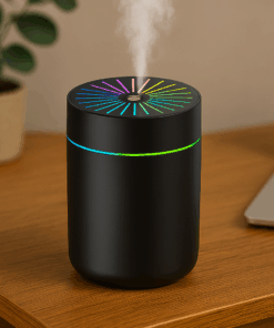 UMIDIFICADOR FORMATO CIRCULAR COR BRANCO PRETO