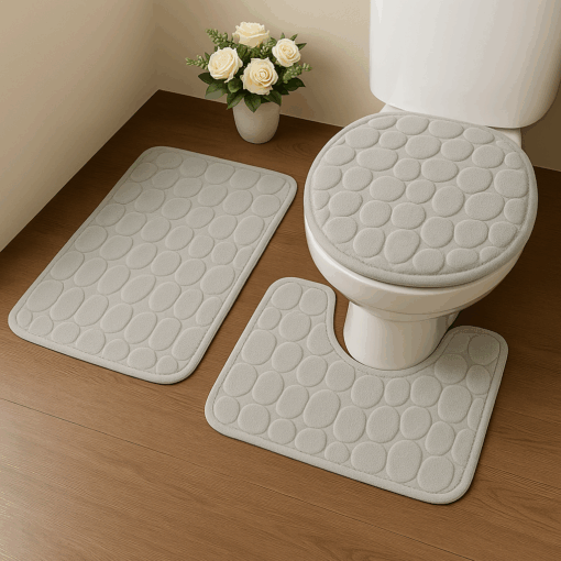 O Jogo de 3 tapetes para banheiro D Sanchez é ideal para quem busca unir conforto, funcionalidade e organização em um dos ambientes mais utilizados da casa.