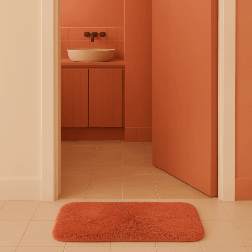 Tapete para Banheiro Peludo 40x60cm Antiderrapante