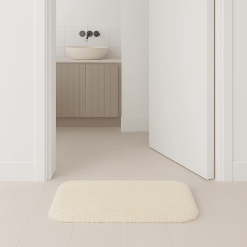 Tapete para Banheiro Peludo 40x60cm Antiderrapante