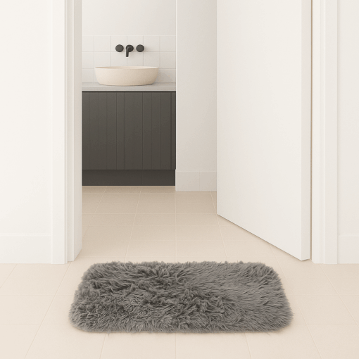 Tapete para Banheiro Peludo 40x60cm Antiderrapante