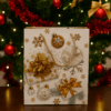 Sacola de Papel Decorada de Natal Branca 18x23cm