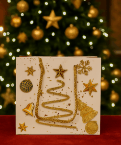 Sacola de Papel Decorada Natalina Branca