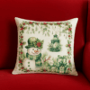Capa de Almofada Natalina com Estampa de Boneco de Neve Decoração de Natal