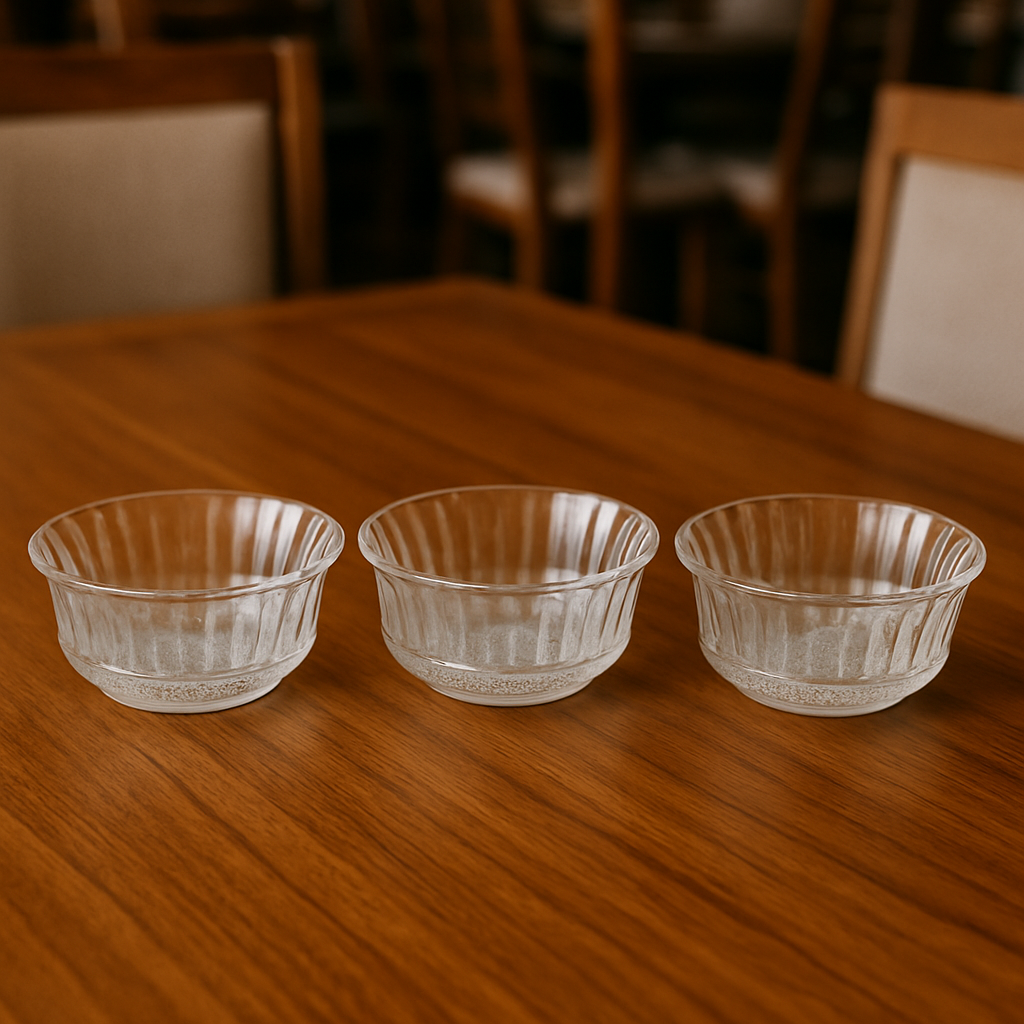 Conjunto 3 Tigelas Dalia 250ml em Vidro Transparente para Sobremesa, Salada de Frutas e Mousses - Imagem 3