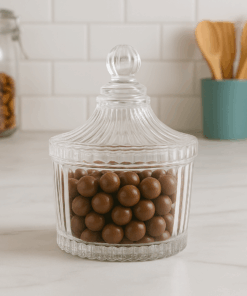 pote Bomboniere de Vidro Decorativa 9,5x6cm