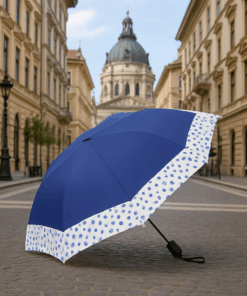Guarda-chuva azul marinho estampado 60cm