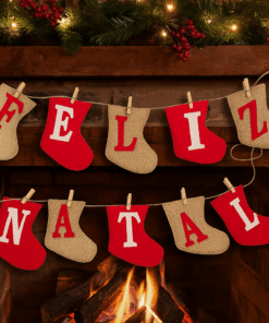 Faixa Decorativa Feliz Natal 2,45m Wincy