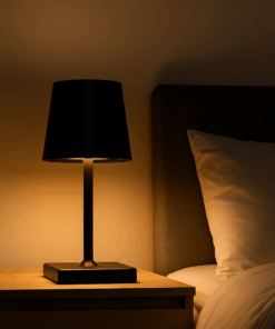 Luminária abajur de mesa de ferro