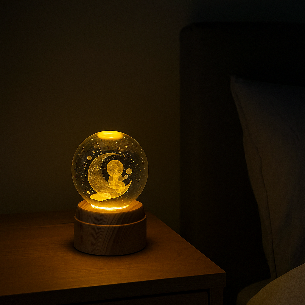 Luminária Crystal Ball (Bola de Cristal) 3D Giratória 6 cm - Imagem 3