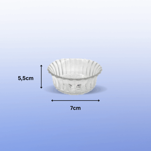 Conjunto 3 Tigelas Dalia 250ml em Vidro Transparente para Sobremesa, Salada de Frutas e Mousses