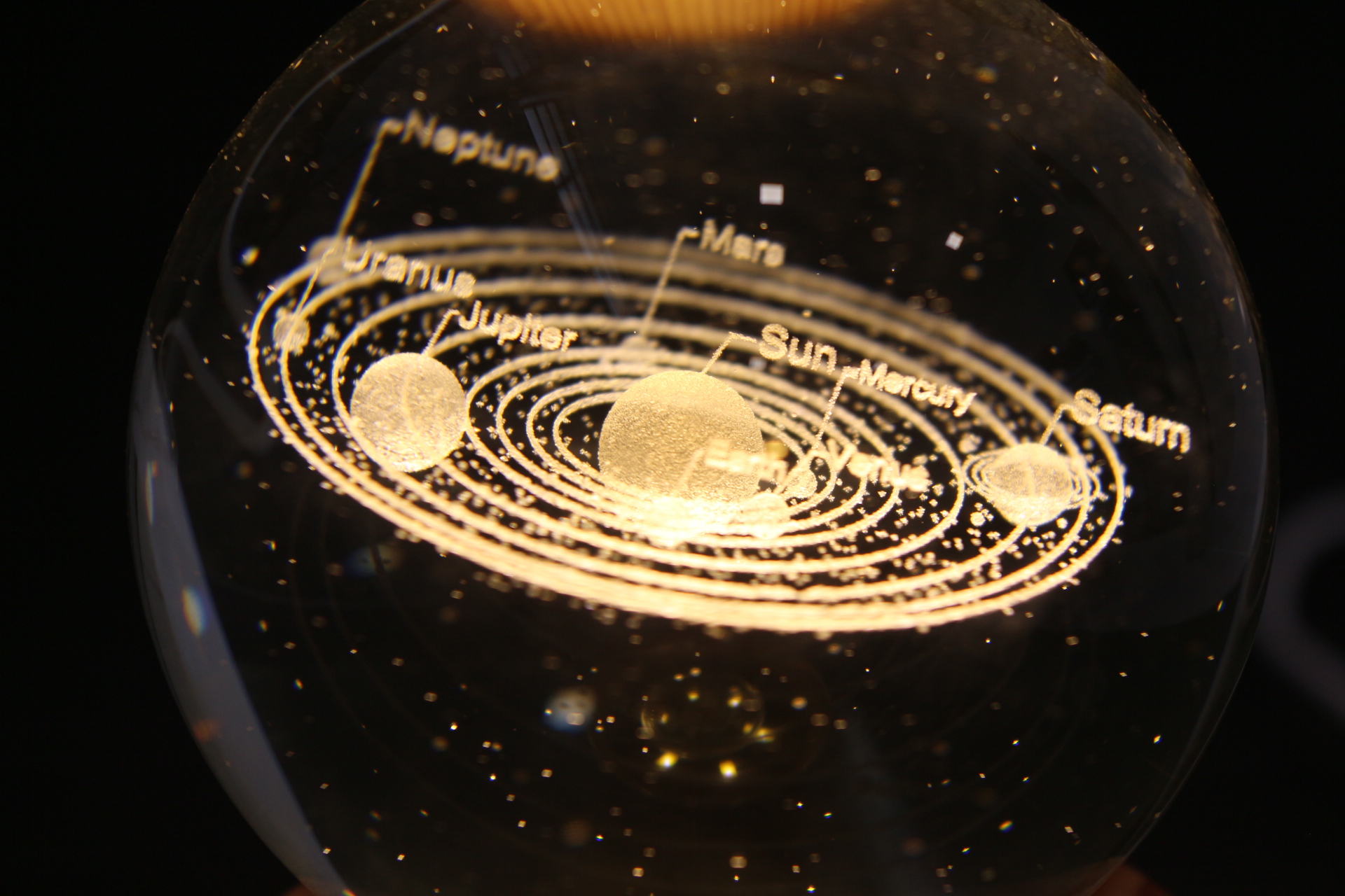 Luminária Crystal Ball (Bola de Cristal) 3D Giratória 8 cm - Imagem 2