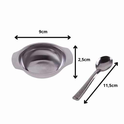 Conjunto de Tigelas de Sobremesa 12 Peças em Aço Inox Madefer