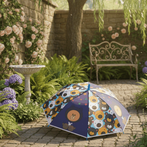 Guarda-Chuva Infantil com Estampa de Ursinhos 80cm