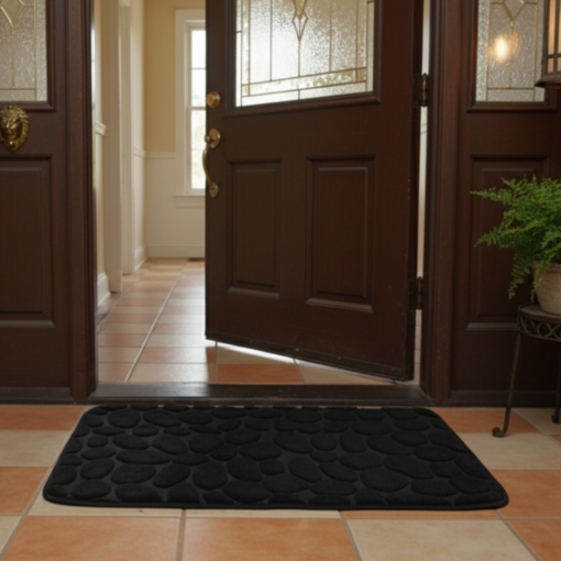 Tapete Preto em Poliéster 40x60cm