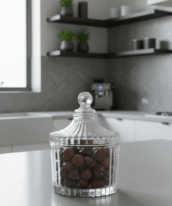 pote Bomboniere de Vidro Decorativa 9,5x6cm