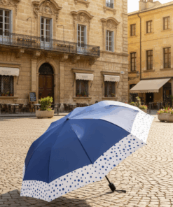 Guarda-chuva azul marinho estampado 60cm