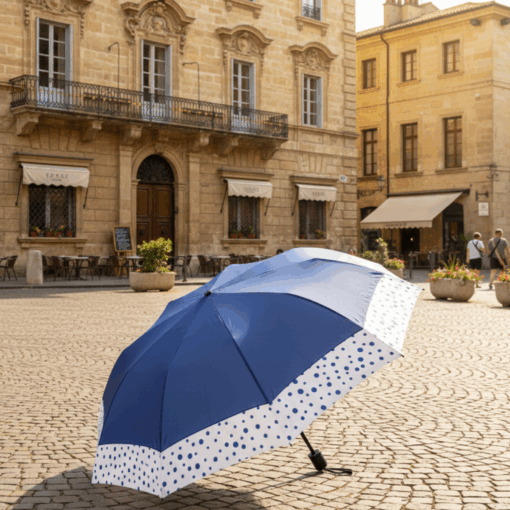 Guarda-chuva azul marinho estampado 60cm