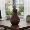 Umidificador de Ar Formato Vaso Marrom 200ml com Luz Colorida