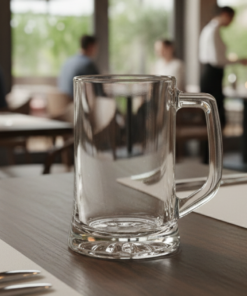 Uma caneca de chopp em um restaurante
