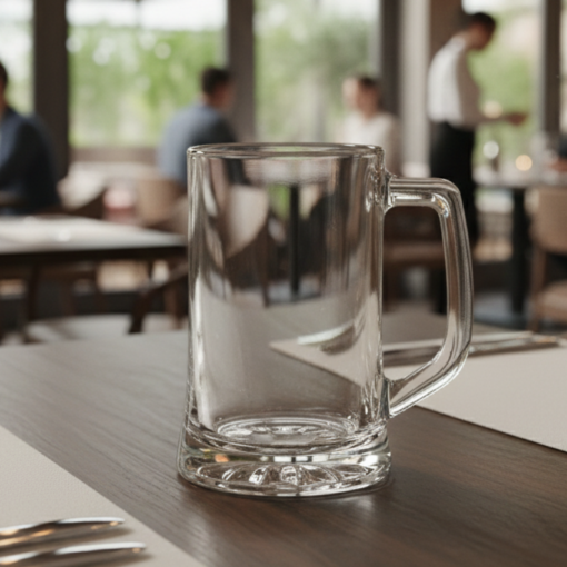 Uma caneca de chopp em um restaurante