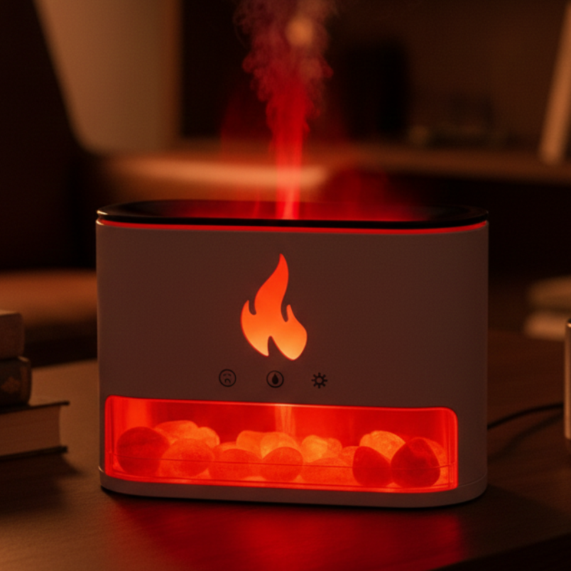 Umidificador de Ar com LED Multicolorido Designer Moderno