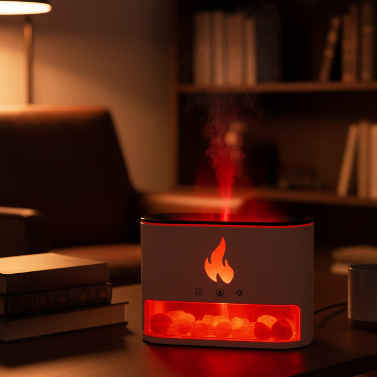 Umidificador de Ar com LED Multicolorido Designer Moderno