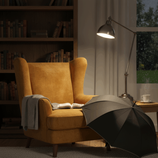Guarda-Chuva Preto Clássico 110cm
