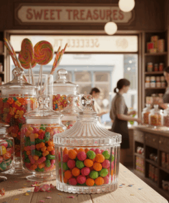 pote Bomboniere de Vidro Decorativa 9,5x6cm