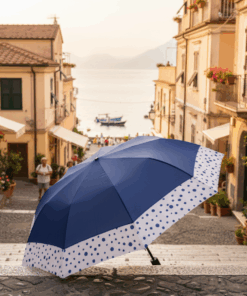 Guarda-chuva azul marinho estampado 60cm