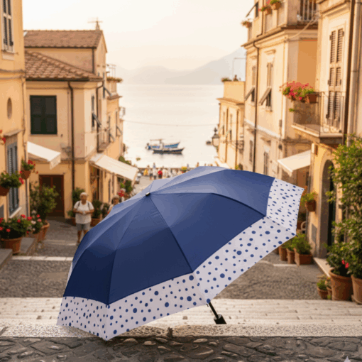 Guarda-chuva azul marinho estampado 60cm