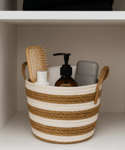 Cesto Multiuso de Palha com Alça 23x26cm