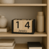Calendário de Madeira Decorativo para Mesa