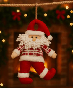 Enfeite Papai Noel de Pelúcia para Pendurar 44cm Wincy