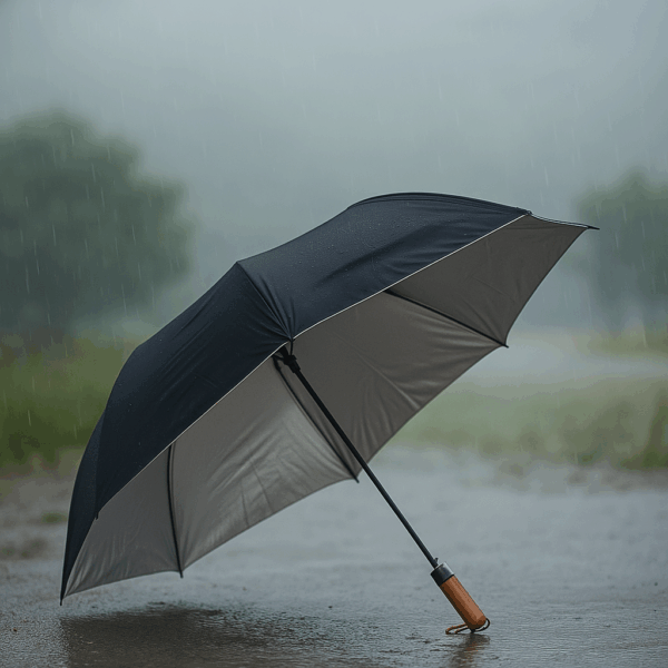 Guarda Chuva Automático Preto Dupla Camada 120x70cm