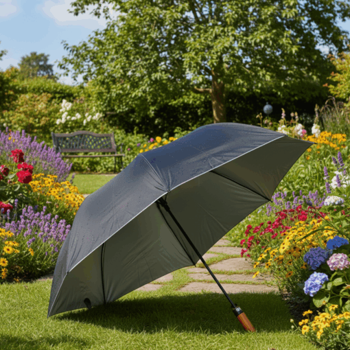 Guarda Chuva Automático Preto Dupla Camada 120x70cm