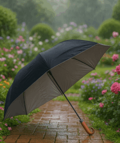 Guarda Chuva Automático Preto Dupla Camada 120x70cm